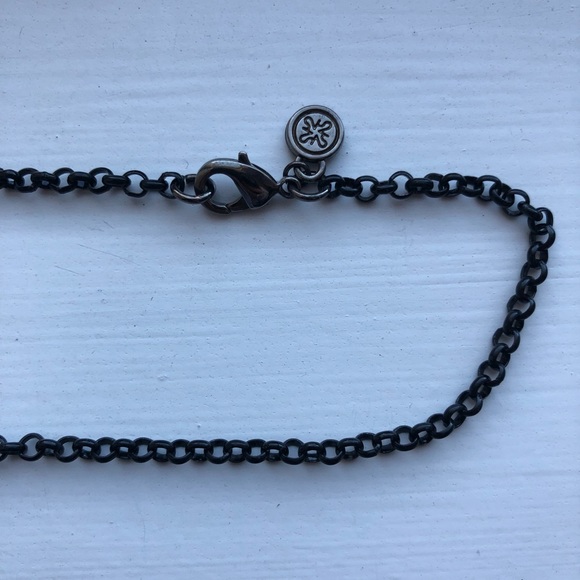 Gunmetal & silver baubles bib necklace - Picture 4 of 6